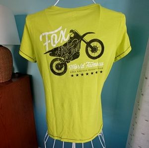 EUC Fox Bright Lime Green Short Sleeve Tshirt - Women's Size Large